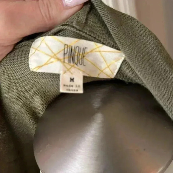 Size M olive green hooded cardigan from Pinque - Picture 5 of 6